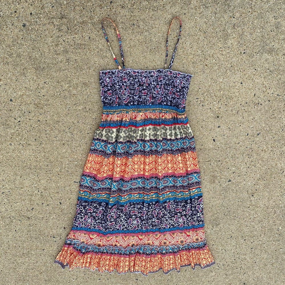 Mudd Size 16 Smocked Bodice Crinkle Fabric Sundress